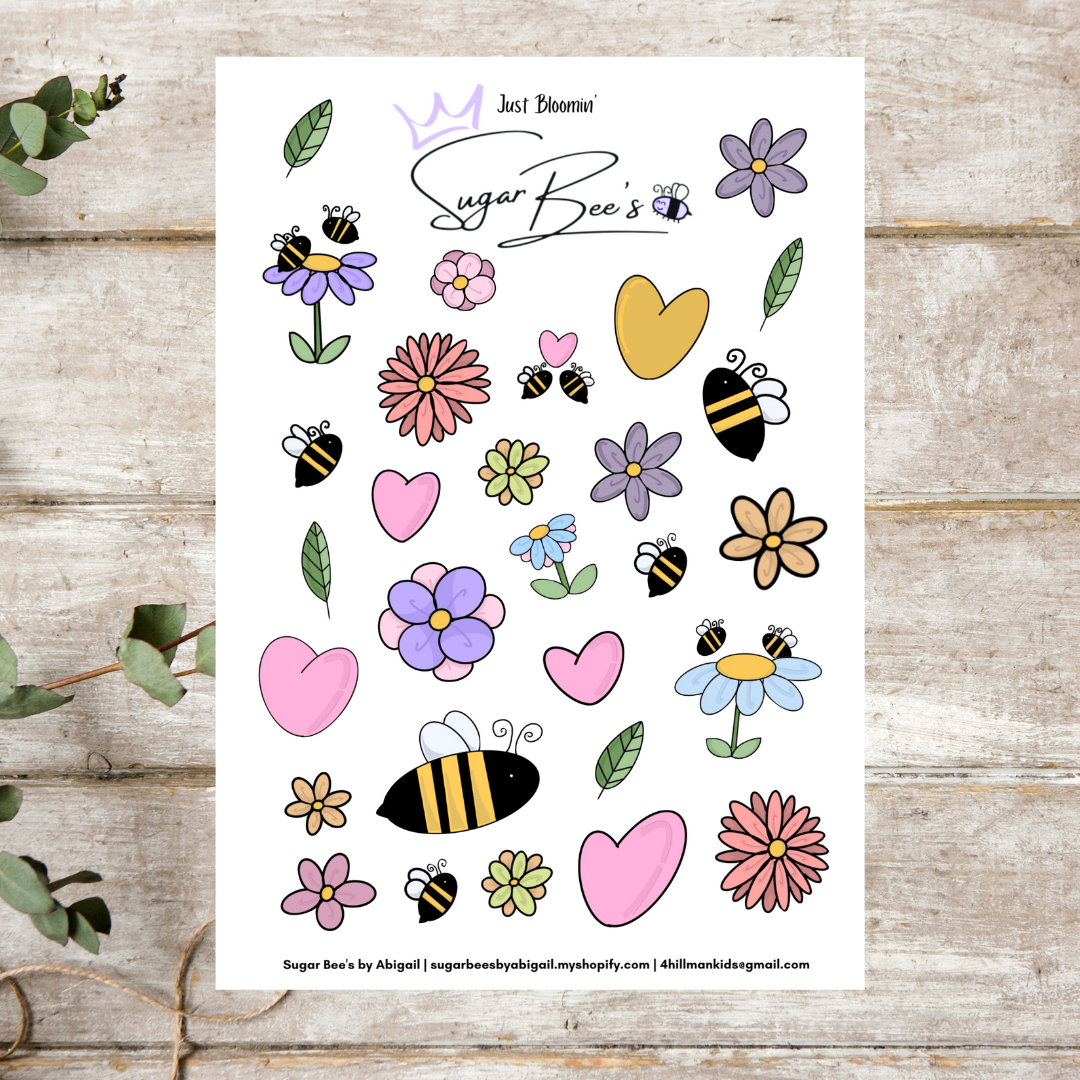 Just Bloomin' Sticker Sheet